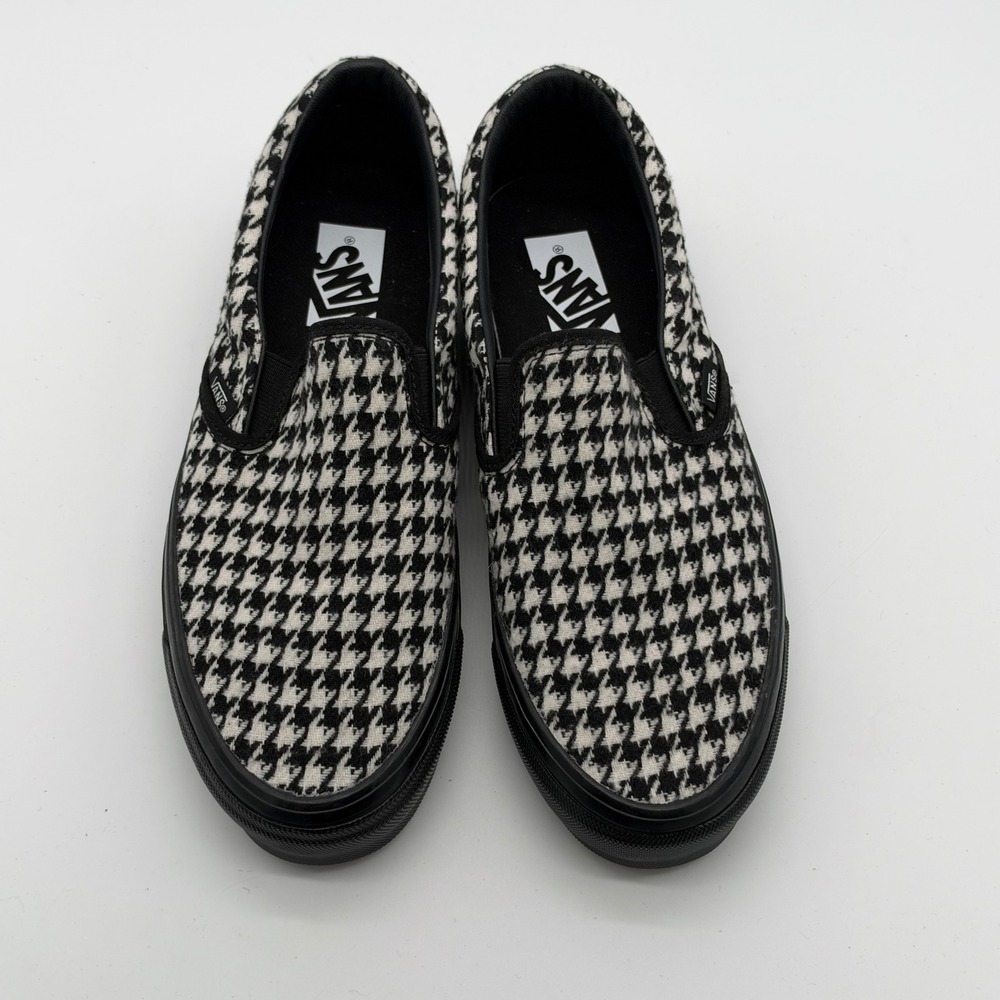 Vans LX Classic 98 Slip-On Houndstooth Black White Men 7.5 Women 9 Sneakers NWOT - Picture 5 of 8